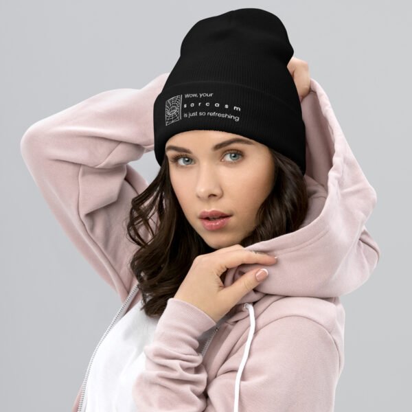 Gorro con borde vuelto