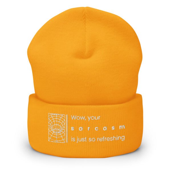 Gorro con borde vuelto