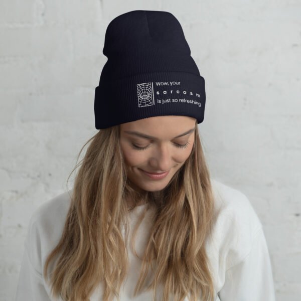 Gorro con borde vuelto