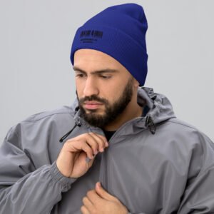 Gorro con borde vuelto codigo de barras
