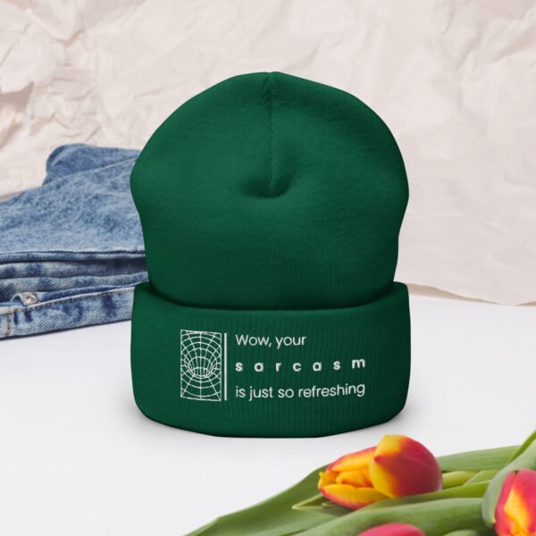 Gorro con borde vuelto
